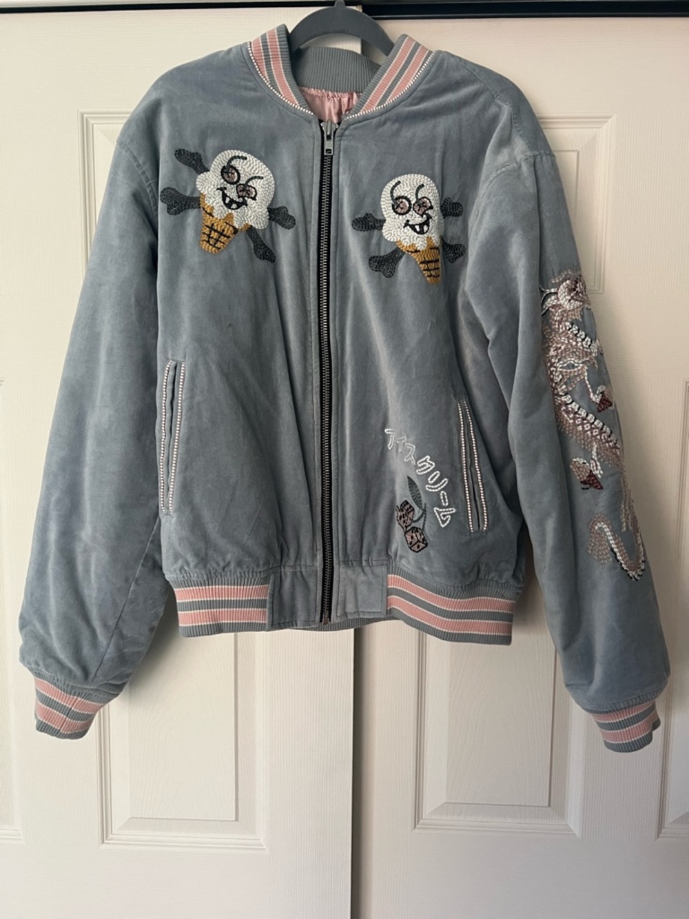 Icecream Red and Light Blue Branded Jacket Label